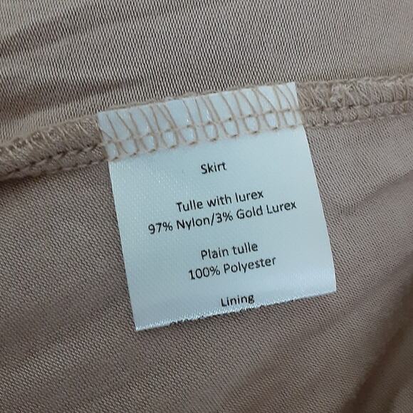 EleStory Sheer Tulle Butterfly Maxi Dress Taupe Maternity Dress Womens M NWT - Picture 10 of 13